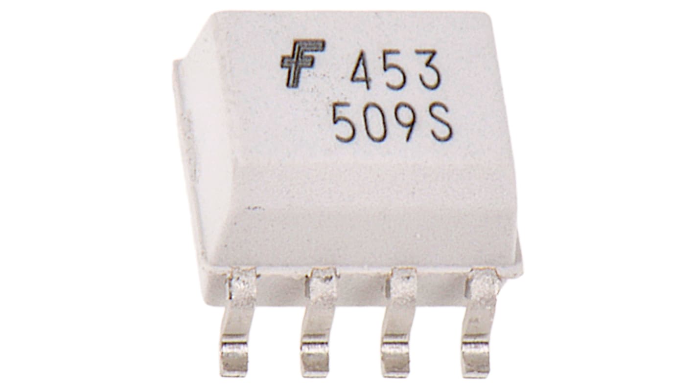 Optoacoplador onsemi HCPL de 1 canal, Vf= 1.8V, Viso= 2.500 V ac, IN. DC, OUT. Transistor, mont. superficial,