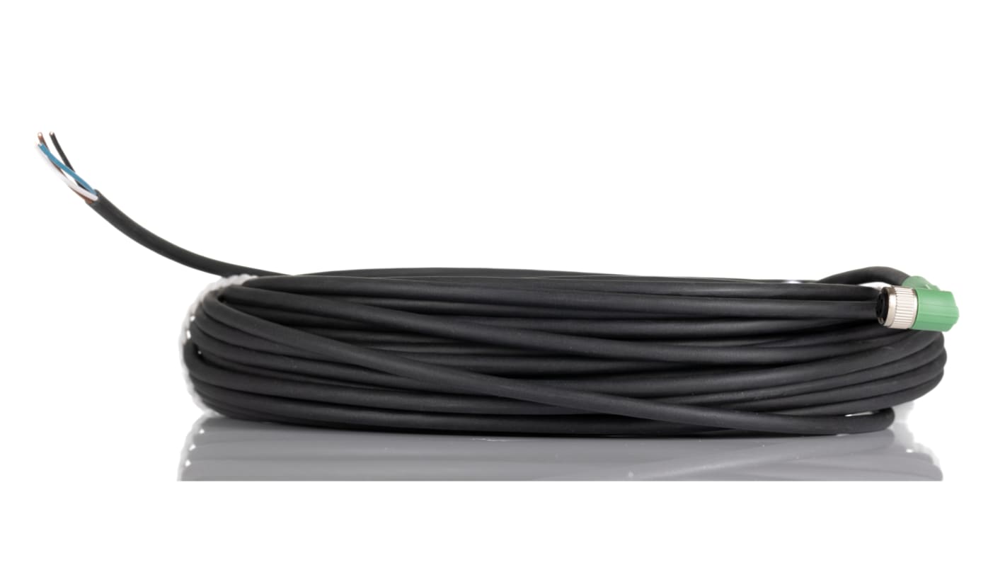 Cable de conexión Phoenix Contact, con. A M8 Hembra, 4 polos, cod.: A, long. 20m, 4 A, IP65, IP67, IP68