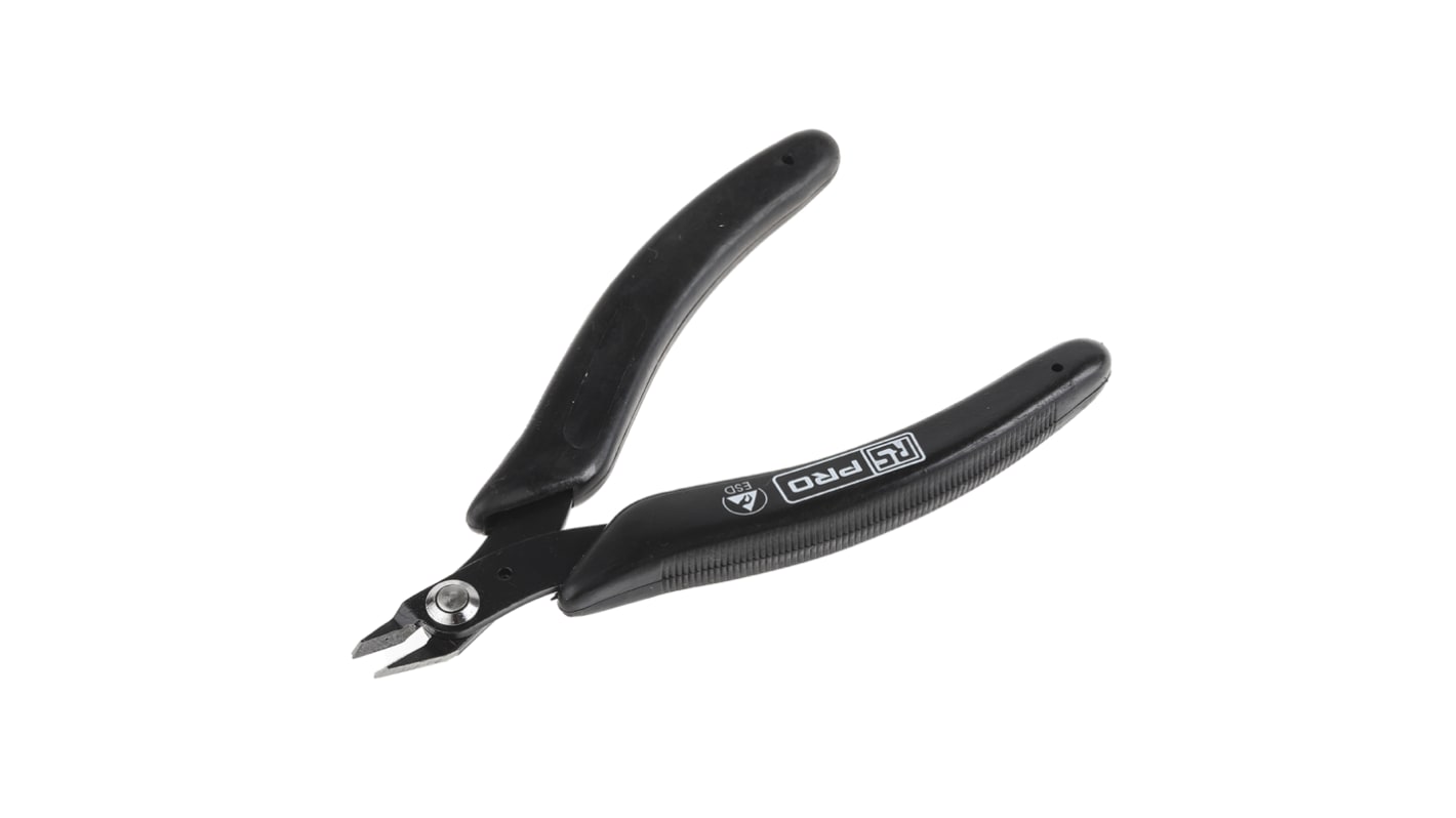 Alicates de corte lateral RS PRO, capacidad de corte 1.3mm, long. total 114 mm, , , ESD