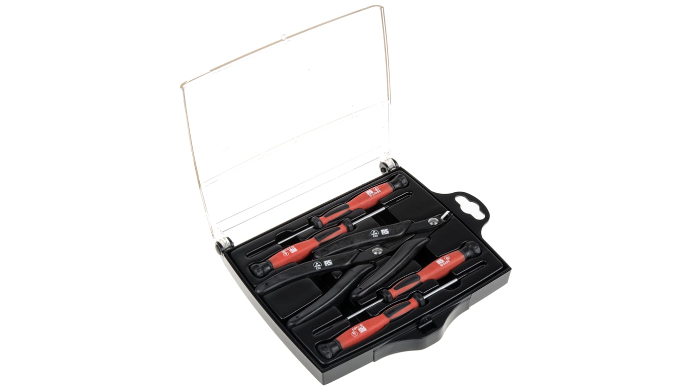 RS PRO 6 Piece ESD Tool Kit with Case