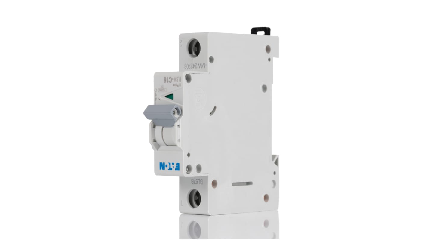 Interruptor automático 1P, 16A, Curva Tipo C, Poder de corte 10 kA PLSM-C16-MW, xPole, Montaje en Carril DIN