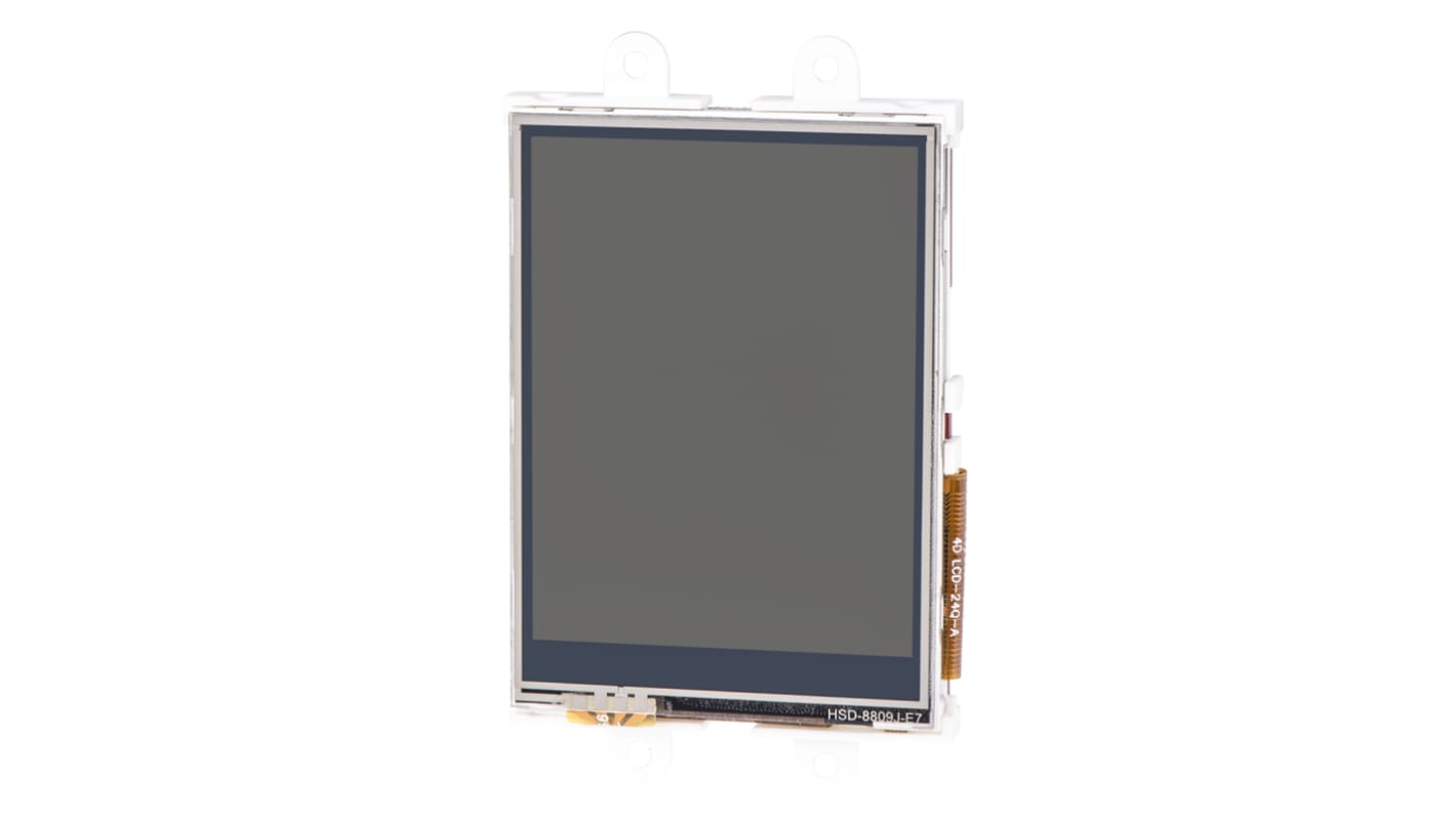 4D Systems Farb-LCD 2.4Zoll UART mit Touch Screen Resistiv, 240 x 320pixels, 36.72 x 48.96mm 5 V LED Lichtdurchlässig dc