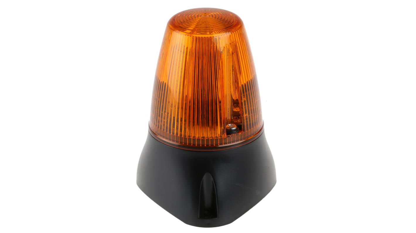 Moflash LEDA100 Series Amber Buzzer Beacon, 85 → 280 V ac, 85 → 380 V dc, IP65, Surface Mount, Wall