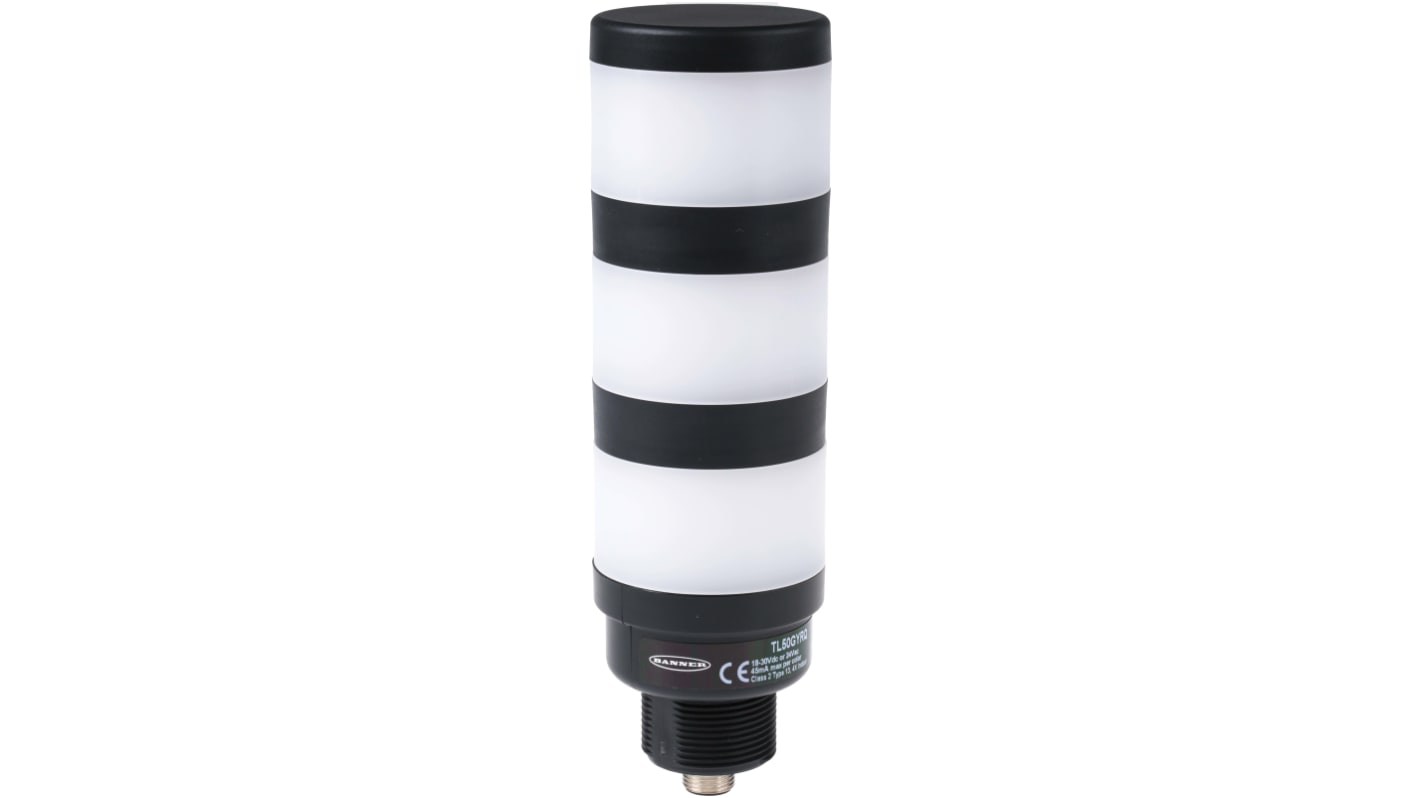 TL50GYRQ Banner TL50 Series Red/Green/Yellow Signal Tower, 3 Lights