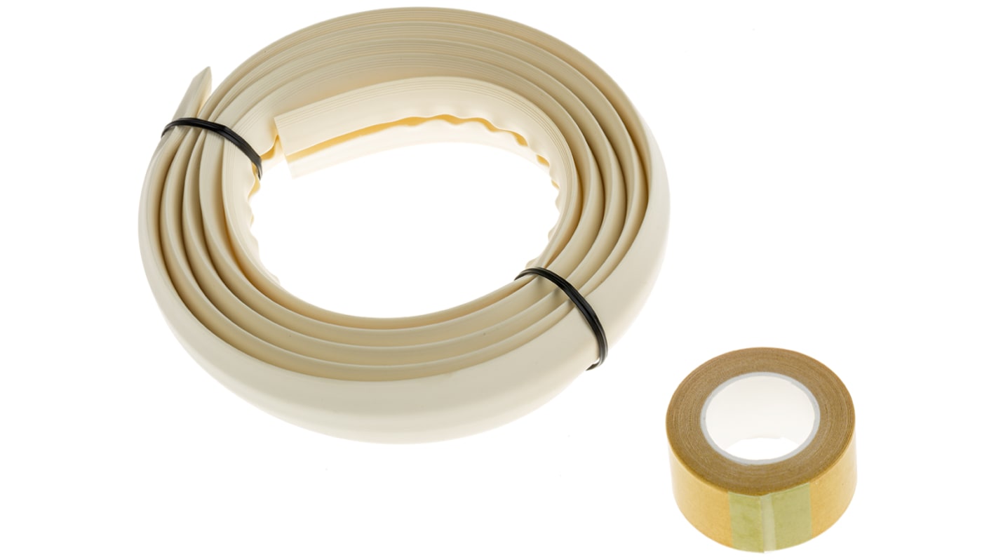 Canalina passacavi RS PRO, colore Bianco 7.4 x 3.8mm, Ø interno 7.4mm, lunghezza 1.83m, larghezza 25,4 mm PVC