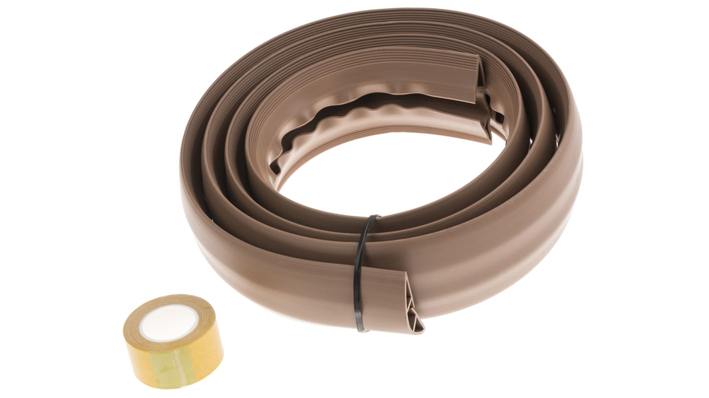 Protège câble RS PRO, Ø interne: 14.8mm, long. 1.83m, PVC Marron