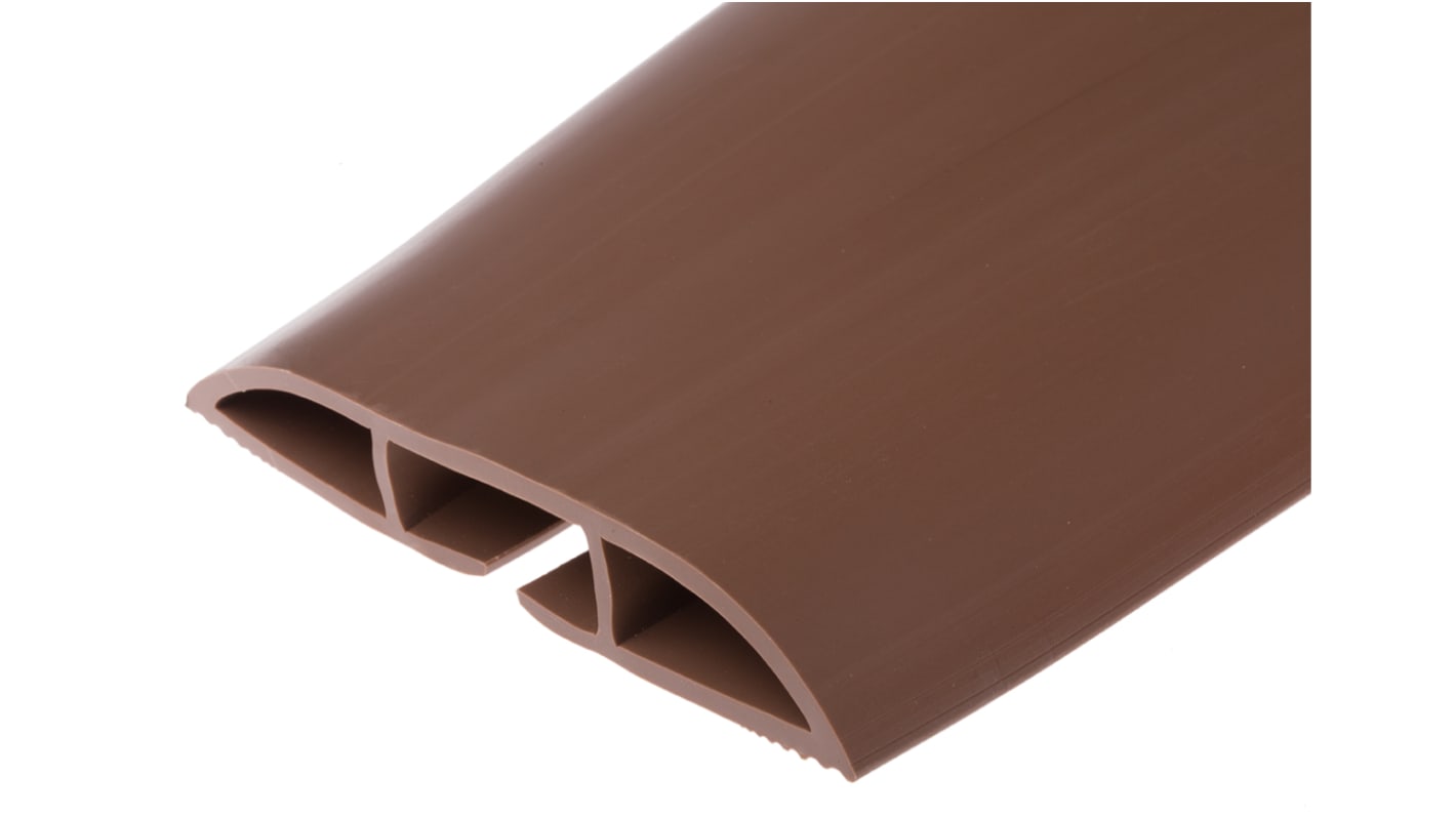 Canalina passacavi RS PRO, colore Marrone 29.4 x 15.4mm, Ø interno 29.4mm, lunghezza 1.83m, larghezza 101,6 mm PVC