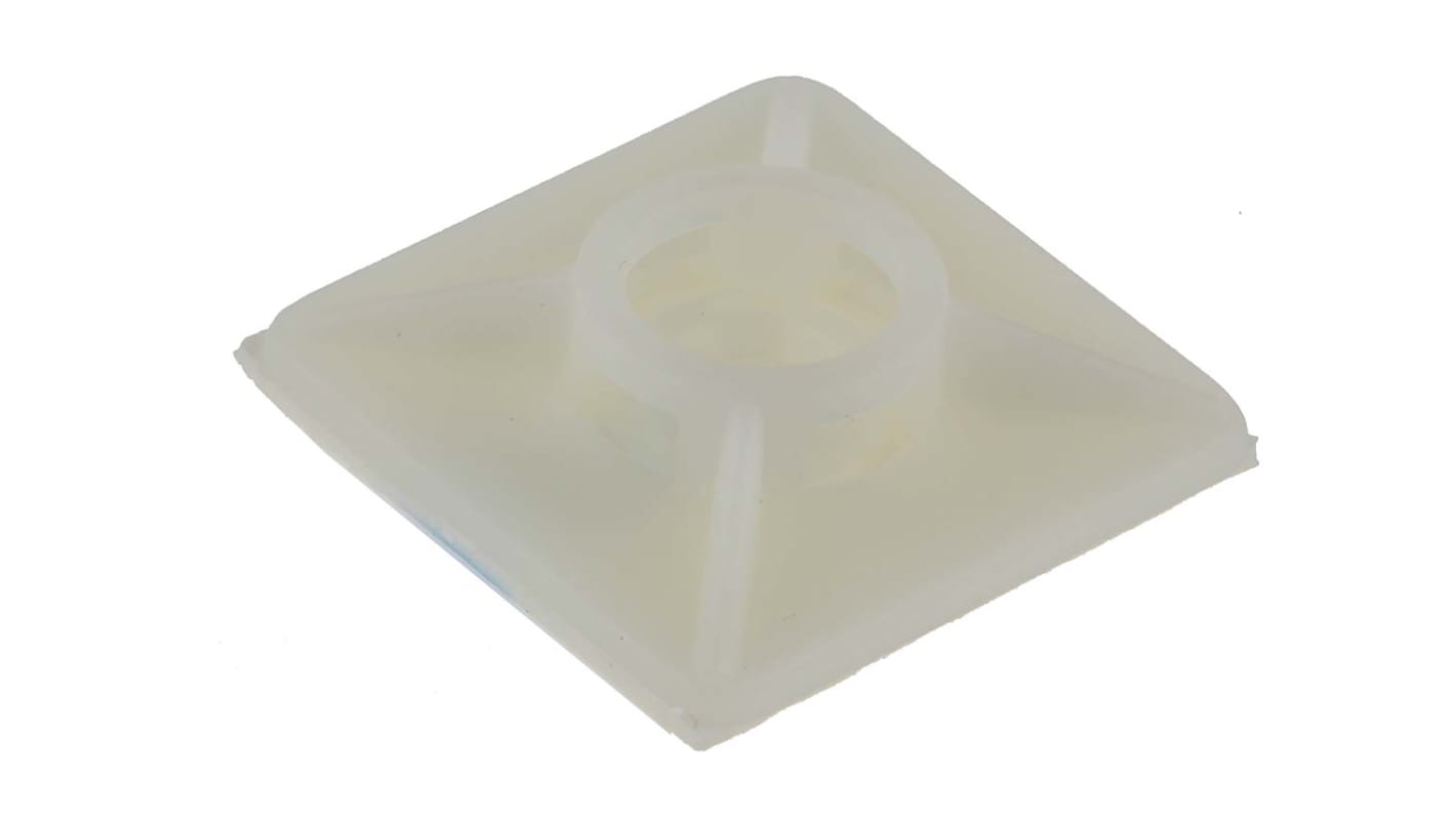 RS PRO Befestigungssockel selbstklebend, Nylon 66 26.3mm x 26,3 mm, für 5.6mm → 5mm Kabelbinder