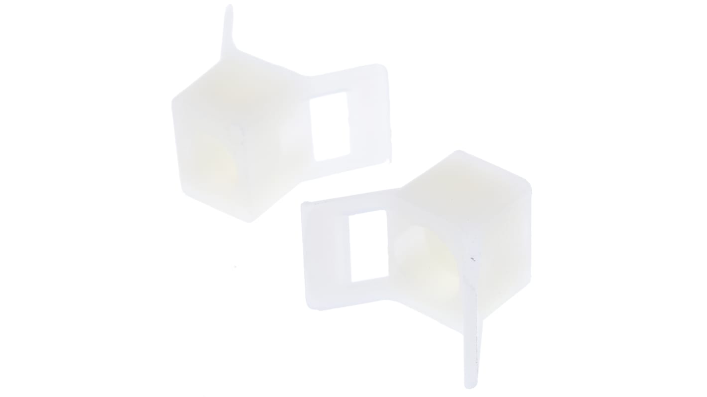 RS PRO Befestigungssockel, Nylon 66 23mm x 13,8 mm, für 5.3mm → 9.5mm Kabelbinder, 100 Stück