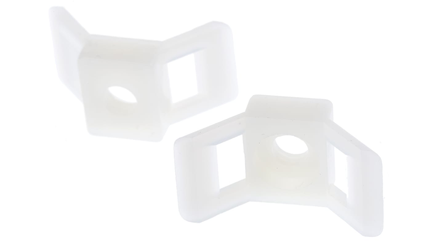 RS PRO Befestigungssockel, Nylon 66 30mm x 14,7 mm, für 5mm → 9.3mm Kabelbinder, 100 Stück