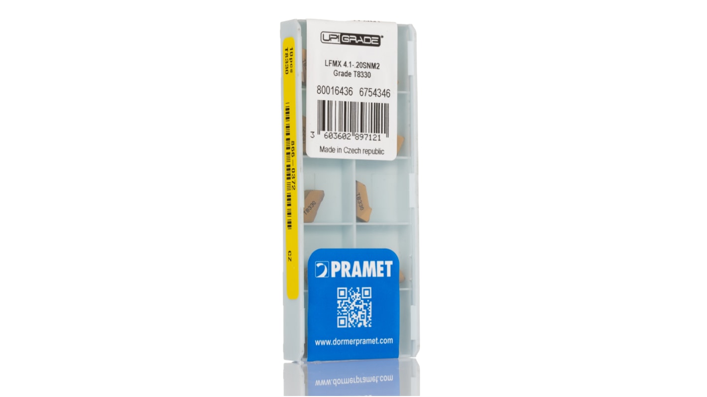 Pramet LFMX Series Lathe Parting Off Insert for Use with XLCFN, 90° Approach, 4.1mm Length