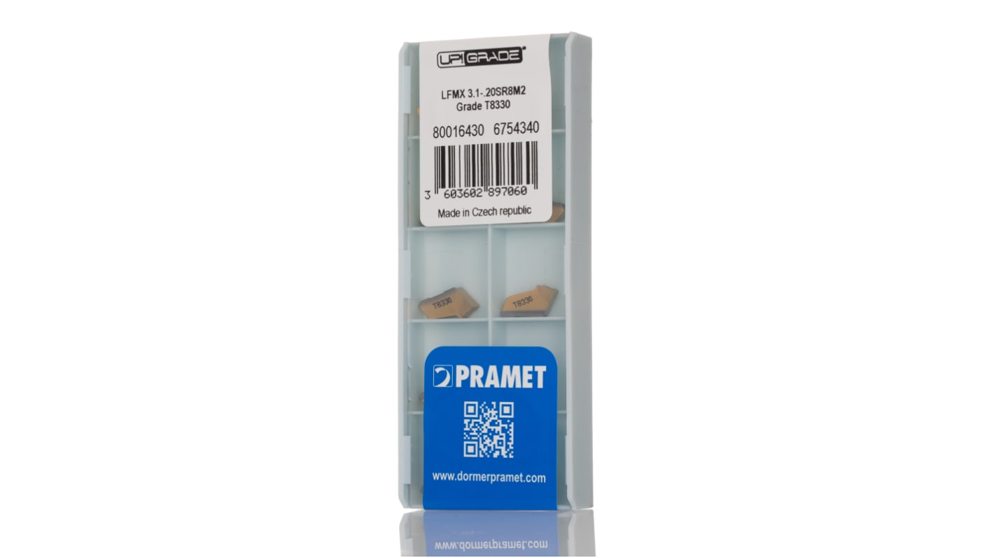 Plaquita de separación de torno Pramet, serie LFMX, ángulo de aproximación 98°, para usar con XLCFN, long. 3.1mm