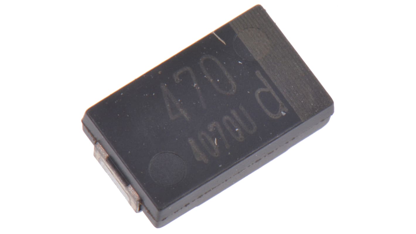 Panasonic 470μF Surface Mount Polymer Capacitor, 2V dc