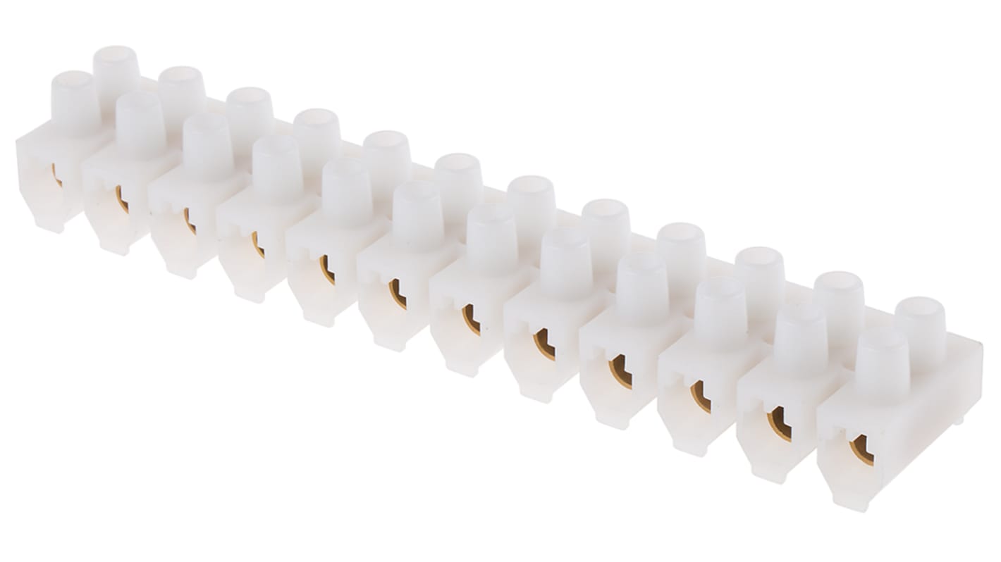 RS PRO Non-Fused Terminal Block, 12-Way, 60 → 101A, 4 AWG Wire, Screw Down Termination