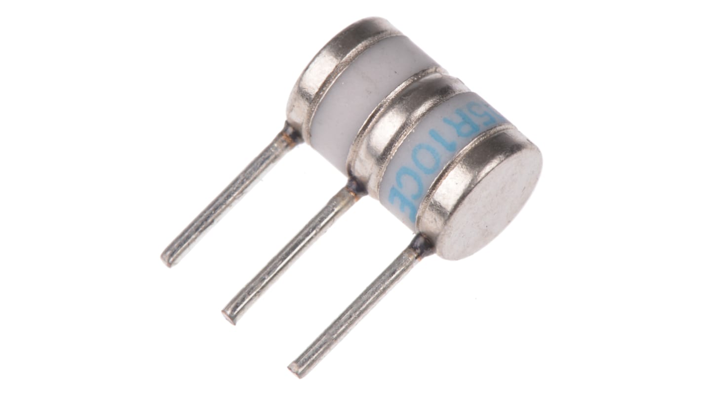 Tubo de descarga de gas Littelfuse, 3 Electrodos, 10kA, 150V, Radial