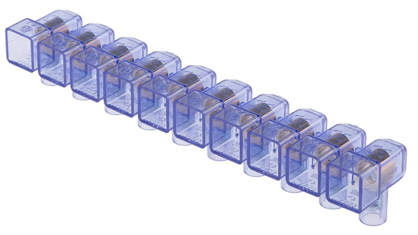 RS PRO Non-Fused Terminal Block, 10-Way, 4 mm² Wire, Screw Termination