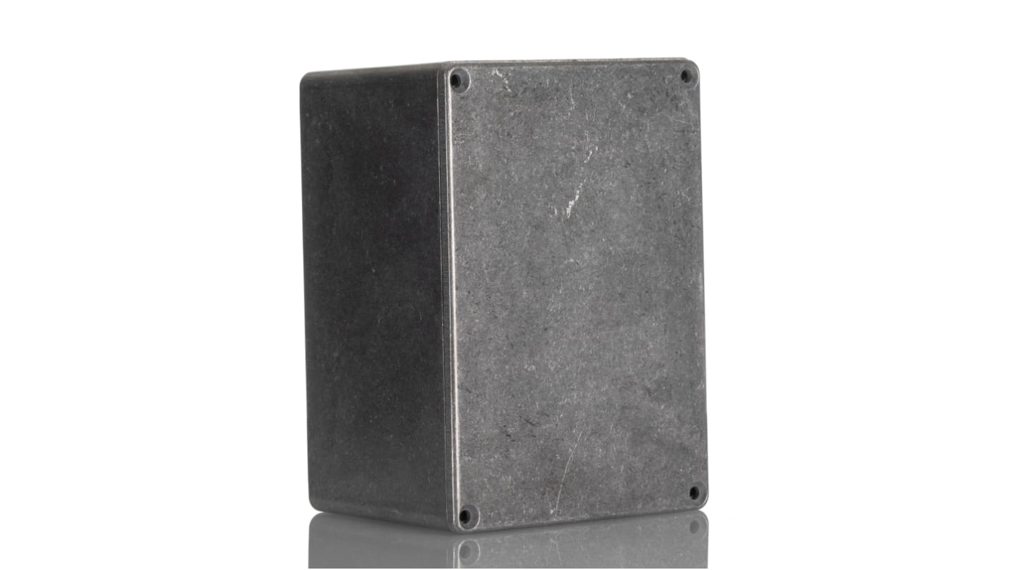 Hammond 1550 Series Natural Die Cast Aluminium Enclosure, IP54, Natural Lid, 140 x 102 x 77mm