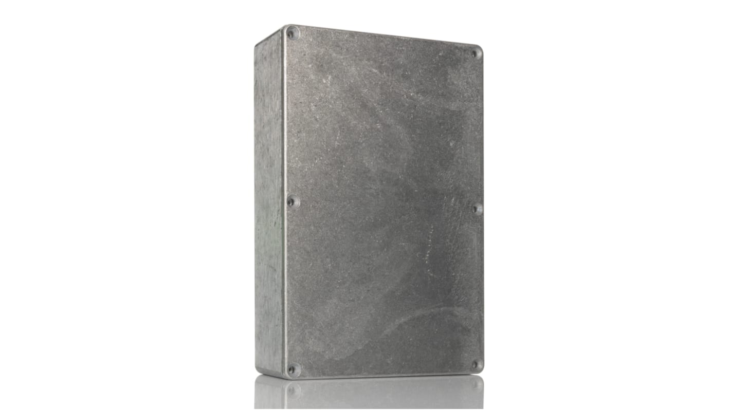 Hammond 1550 Series Natural Die Cast Aluminium Enclosure, IP66, IK08, Natural Lid, 223 x 147 x 55mm