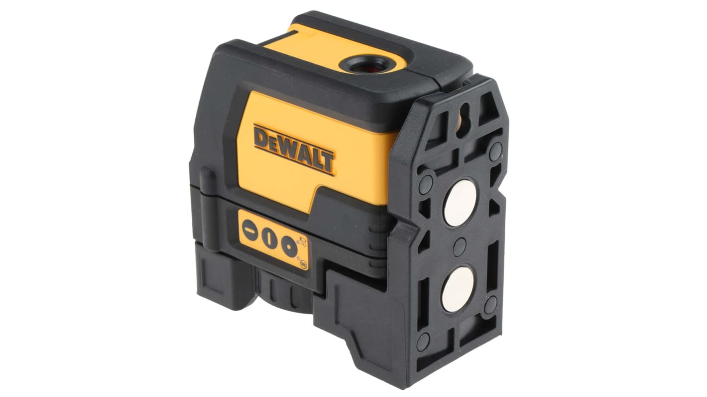 DeWALT Laservaterpas, ±0.3mm/m, Indendørs, udendørs , selvnivellerende, Klasse 2 Batteri, 500g, DW0822, DW0822 Rød