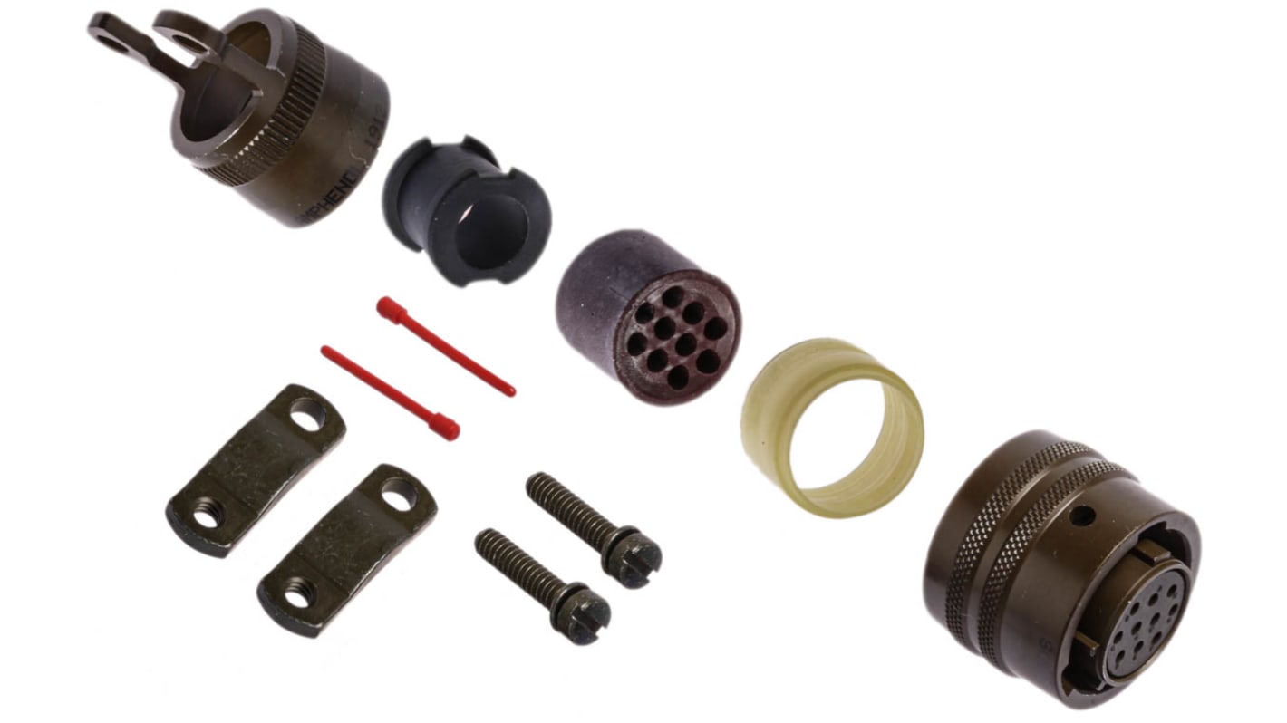 Amphenol, PT 10 Way Cable Mount MIL Spec Circular Connector Plug, Pin Contacts,Shell Size 12, Bayonet, MIL-DTL-26482