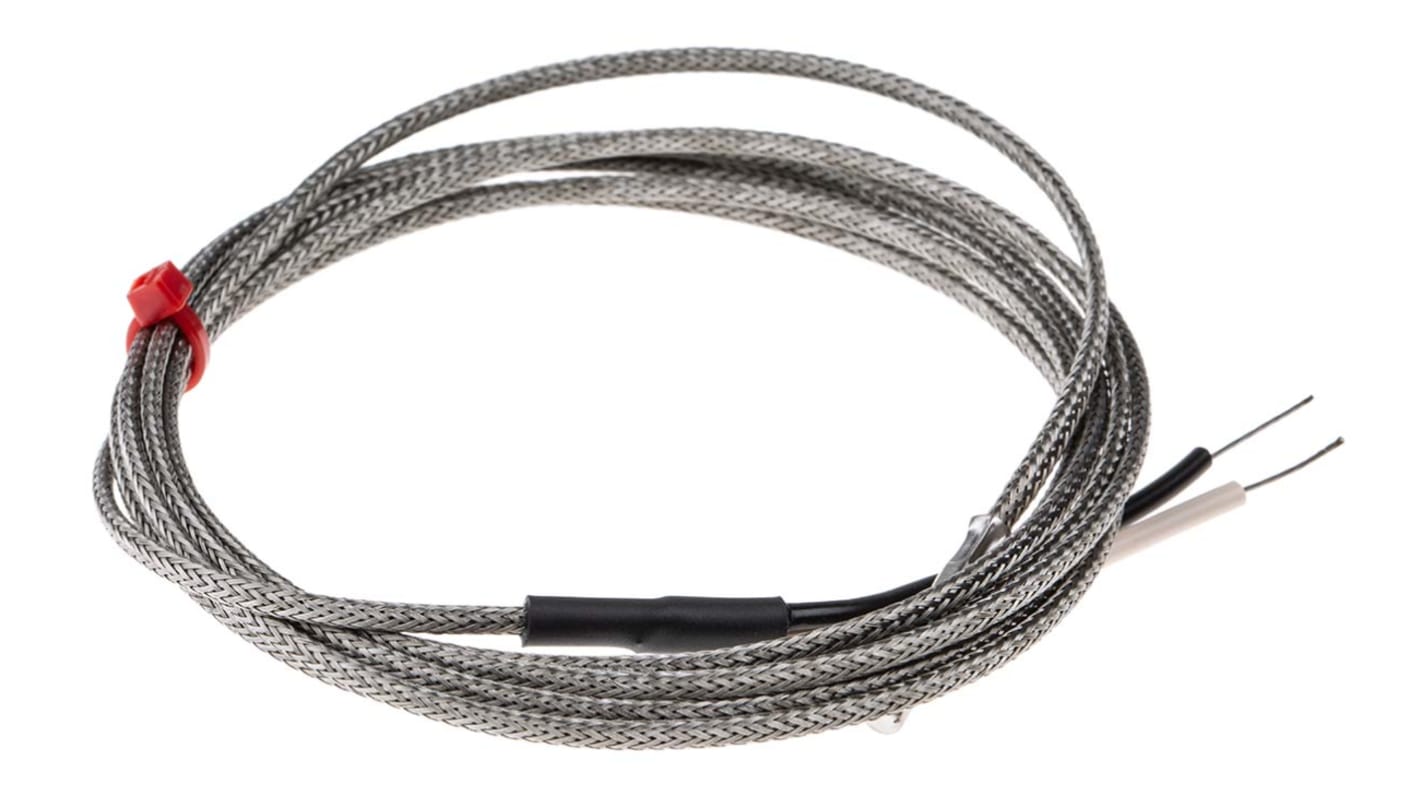 Termopar tipo J RS PRO, Ø sonda 4mm x 25mm, temp. máx +350°C, cable de 2m, conexión Extremo de cable pelado