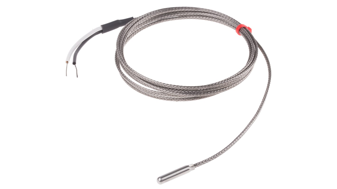 Termopar tipo J RS PRO, Ø sonda 4.76mm x 25mm, temp. máx +350°C, cable de 2m, conexión Extremo de cable pelado