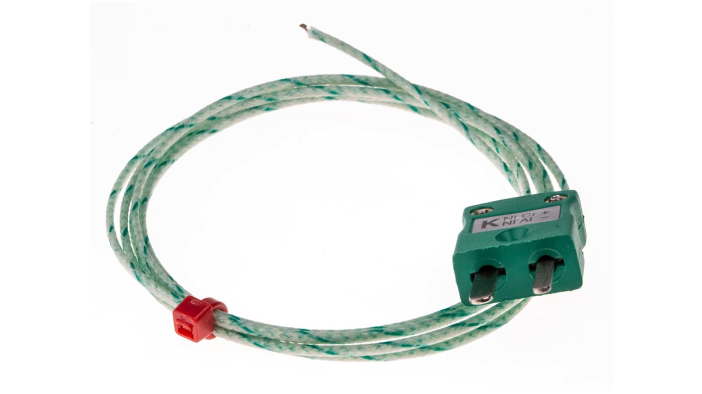 RS PRO Type K Exposed Junction Thermocouple 1m Length, 1/0.3mm Diameter → +350°C