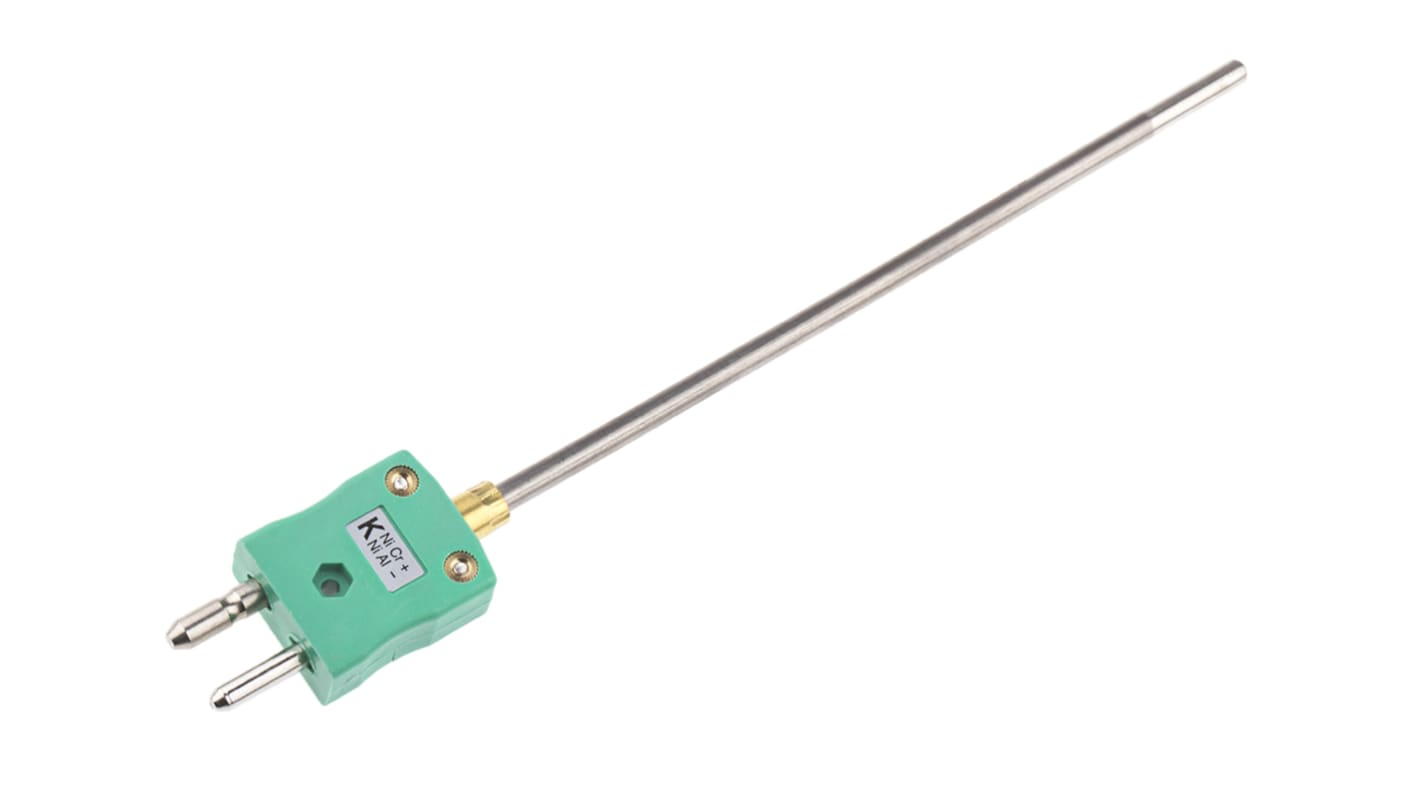 Thermocouple RS PRO type K Ø 4.5mm, L 150mm, +1100°C max à Fiche mâle standard