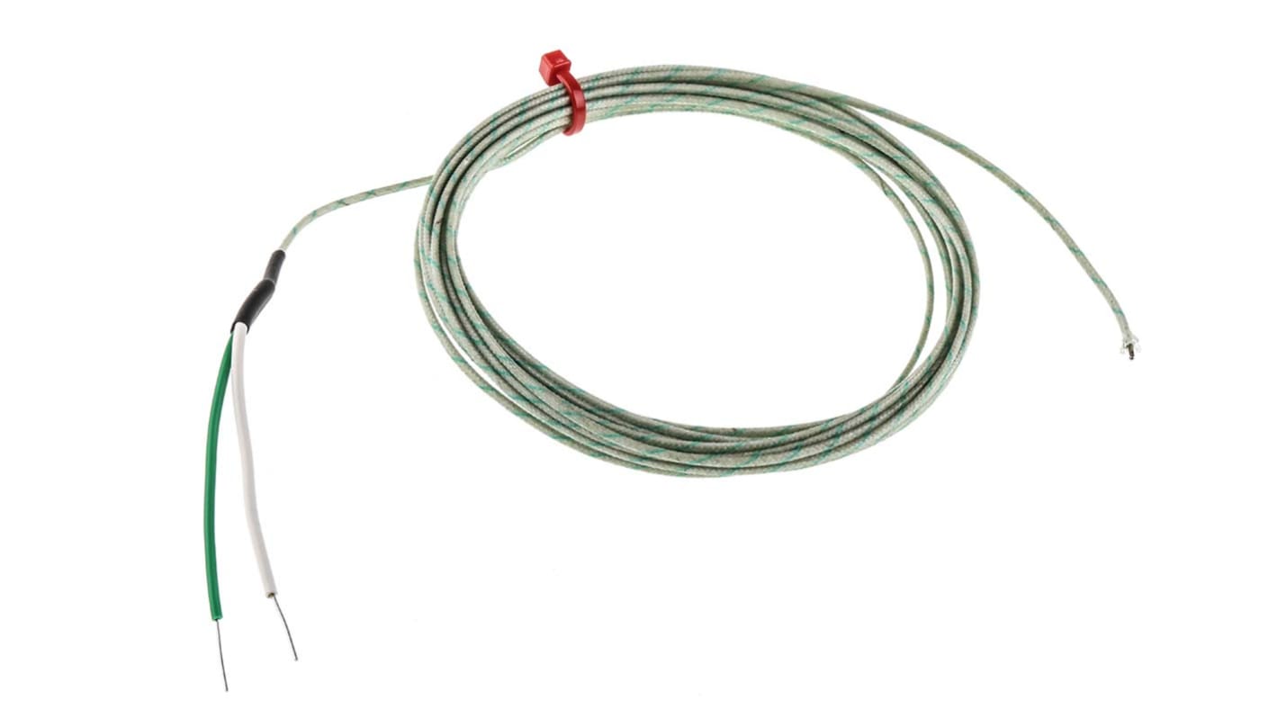 Termopar tipo K RS PRO, Ø sonda 1/0.508mm x 5m, temp. máx +350°C, cable de 5m, conexión Extremo de cable pelado