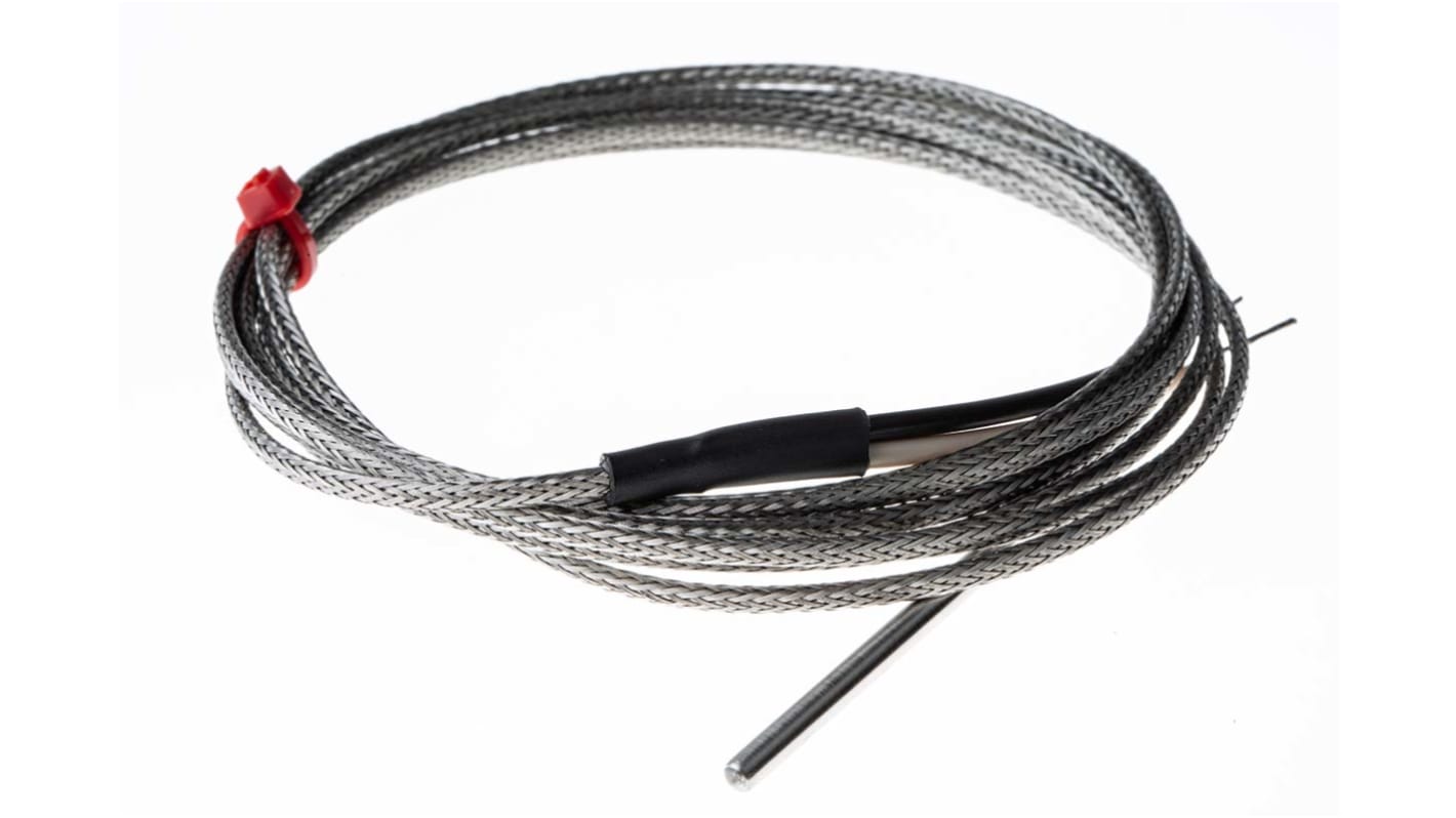 Termopar tipo J RS PRO, Ø sonda 3.18mm x 40mm, temp. máx +350°C, cable de 2m, conexión Extremo de cable pelado