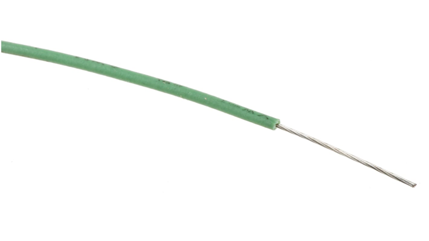 Cavo di collegamento apparecchiature RS PRO, 0,08 mm², 28 AWG, 600 V, 100m, Verde, UL11028