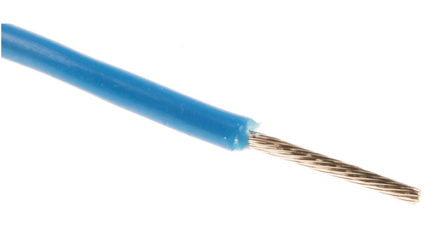 Fils de câblage RS PRO UL11028, 0,2 mm², Bleu, 24 AWG, 100m, 600 V