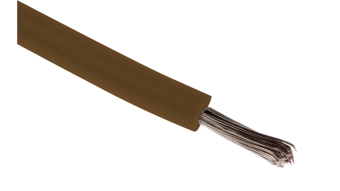 Fils de câblage RS PRO UL11028, 0,33 mm², Marron, 22 AWG, 100m, 600 V