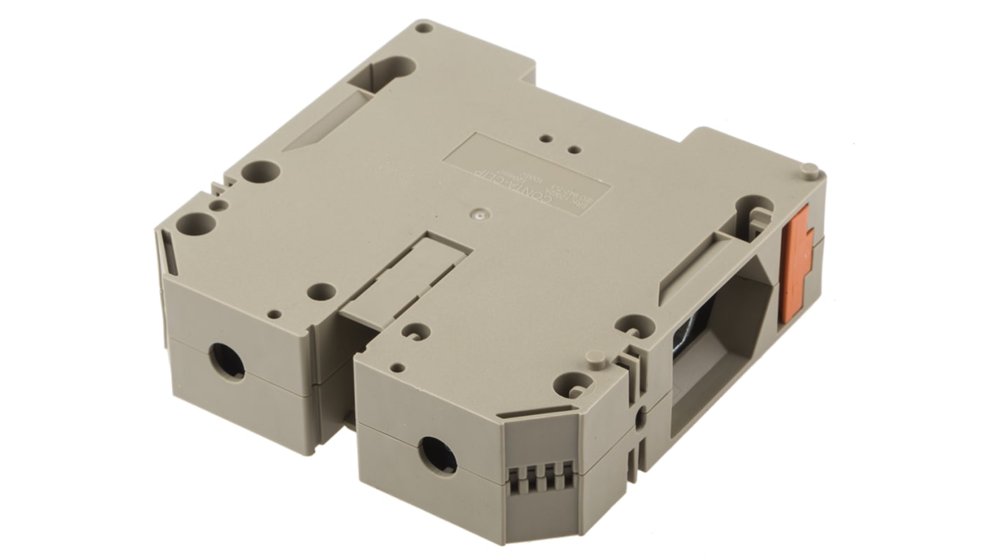 RS PRO Beige Feed Through Terminal Block, Double-Level, Screw Termination