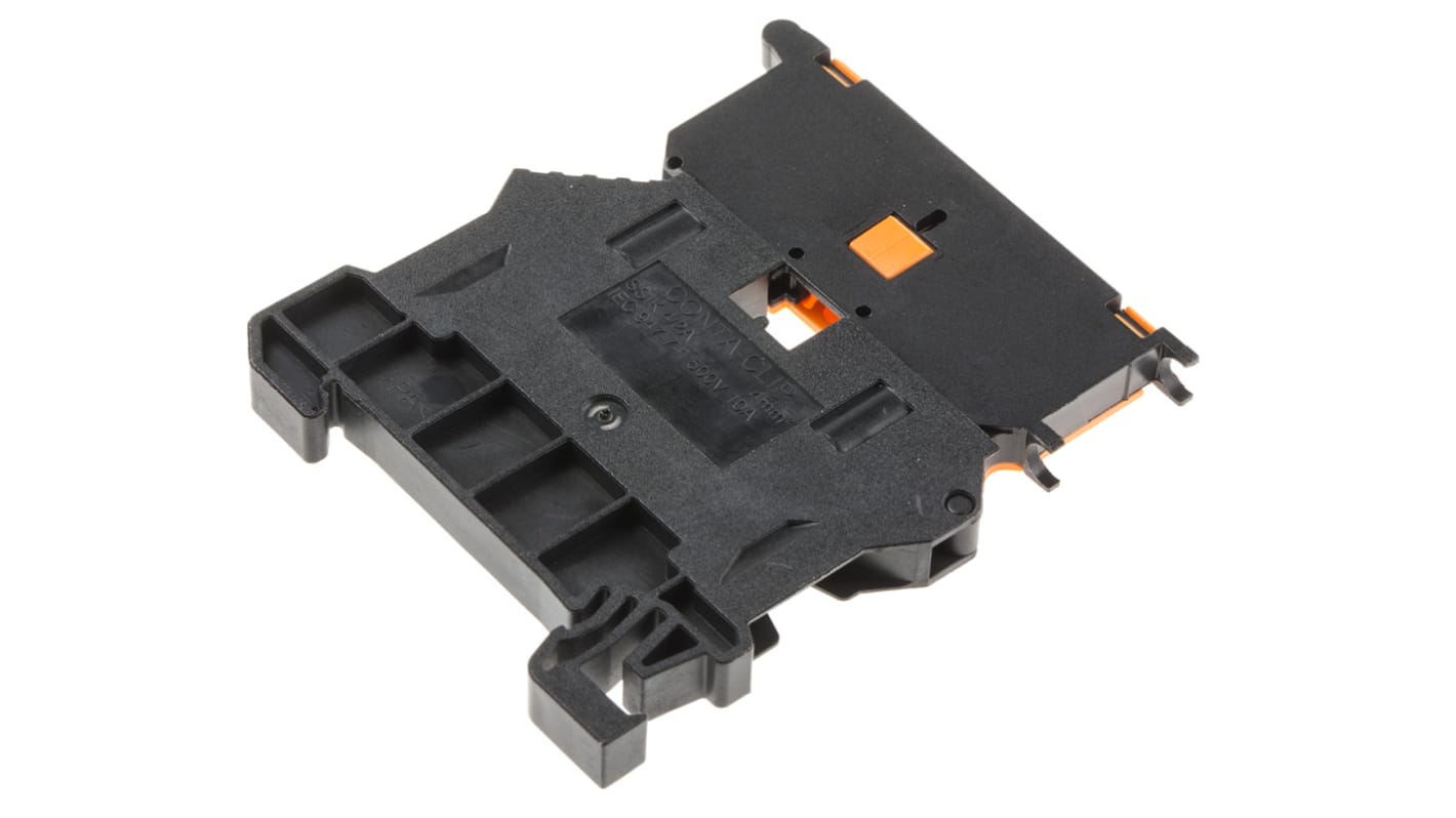 RS PRO Black Disconnect Terminal Block, Single-Level, Screw Termination