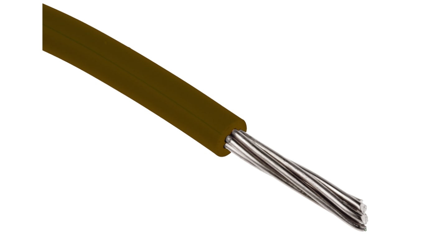 RS PRO Einzeladerleitung 0,33 mm², 22 AWG 100m Braun XLPE isoliert Ø 1.58mm 17/0,16 mm Litzen UL3266