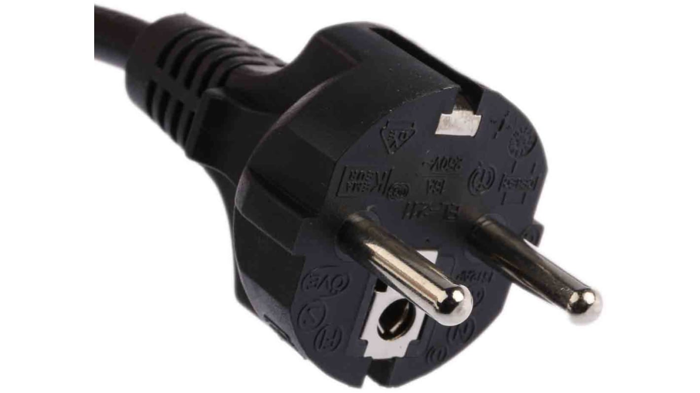 Phihong IEC C13 Socket to CEE 7/7 Plug Power Cord, 1.8m