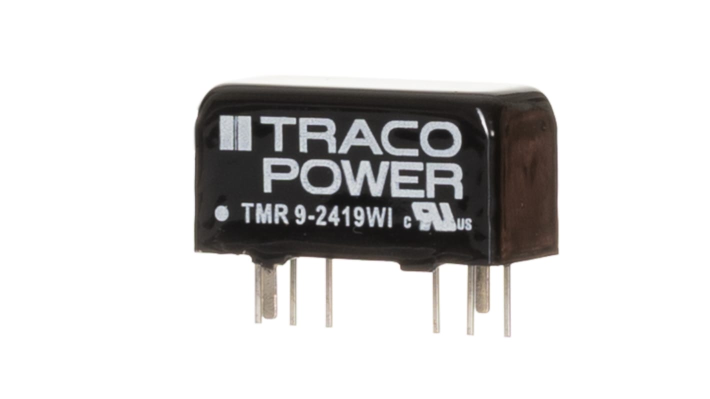 Convertisseur DC-DC TRACOPOWER, TMR 9 WI, Montage traversant, 9W, 1 sortie, 9V c.c., 1A