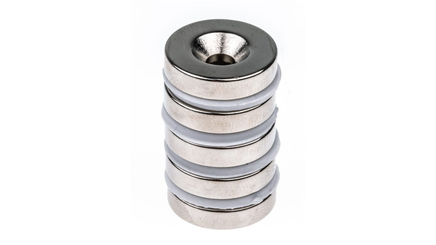 Eclipse Neodym Magnet, Ring, 17.5mm, 5.9kg Bohrung x 4mm, L. 4.5mm