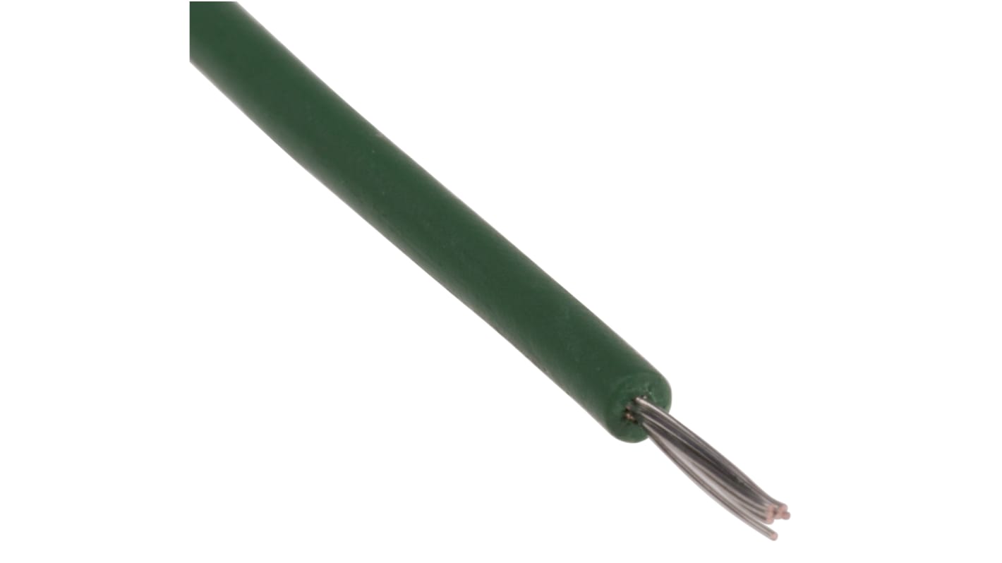 Fils de câblage RS PRO UL3239, 0,2 mm², Vert, 24 AWG, 100m, 6 kV c.c.