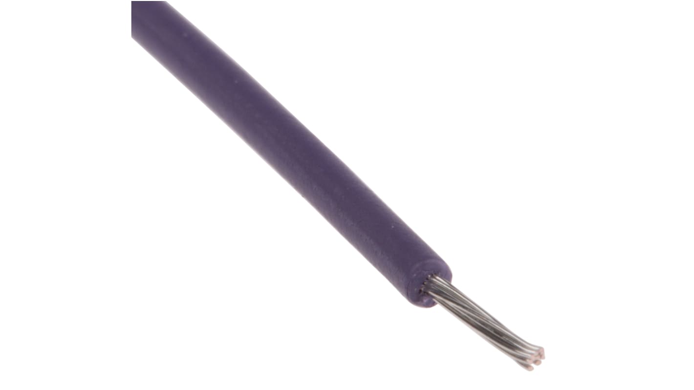 Fils de câblage RS PRO UL3239, 0,2 mm², Violet, 24 AWG, 100m, 6 kV c.c.