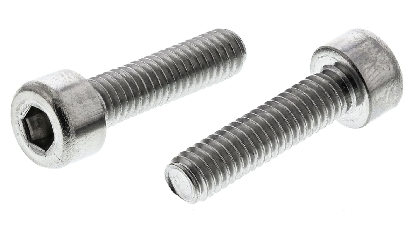 RS PRO Zylinderkopf Innensechskantschraube, Edelstahl A2 , M4 x 0.7mm, 16mm