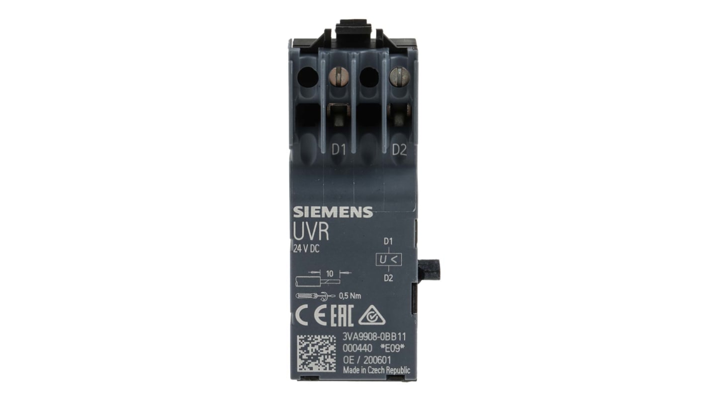 Sganciatore di minima tensione Siemens 3VA9908-0BB11 3VA per uso con Interruttore automatico serie 3VA1