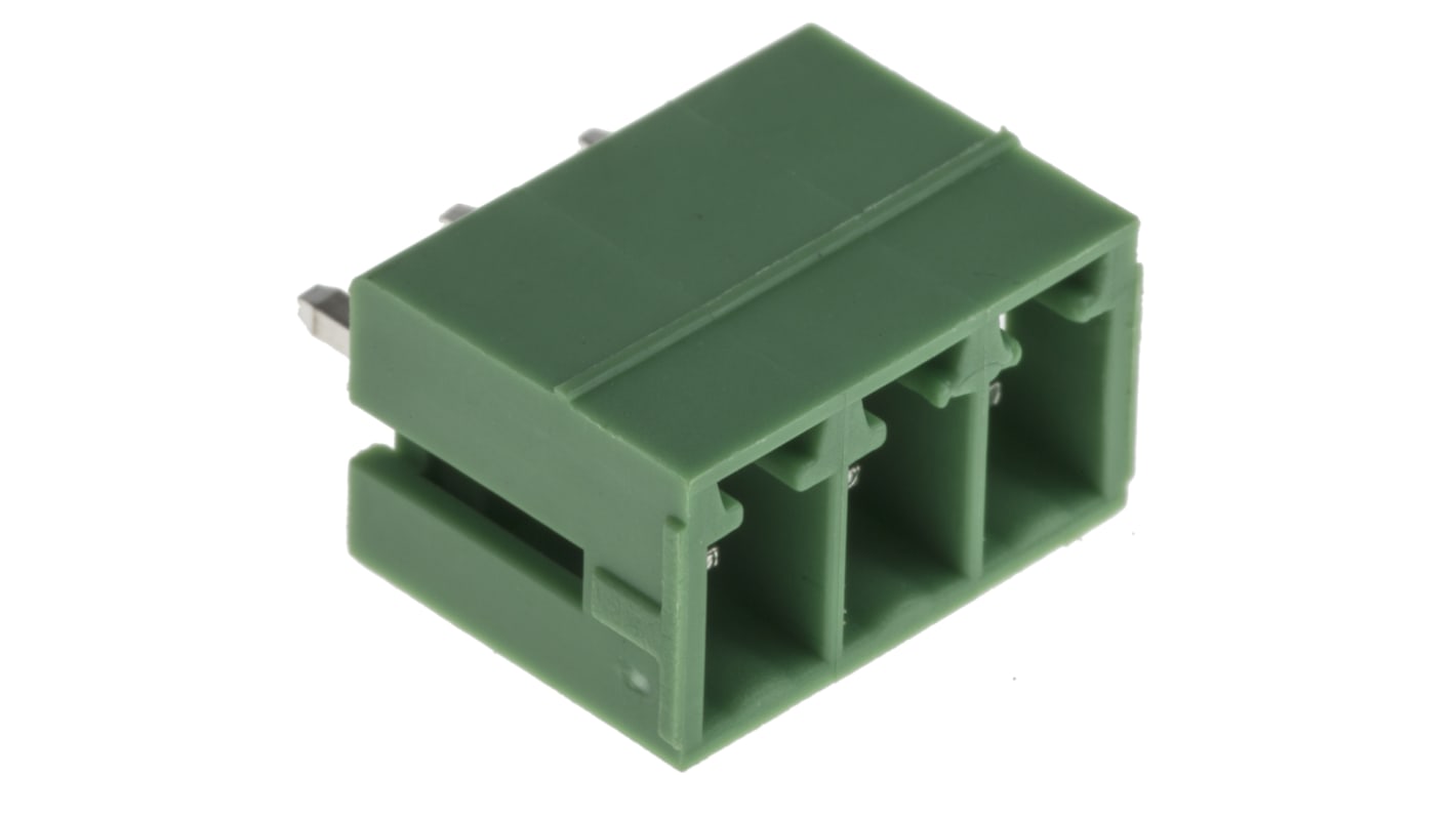 RS PRO 3.81mm Pitch 3 Way Pluggable Terminal Block, Header, Through Hole, Solder Termination