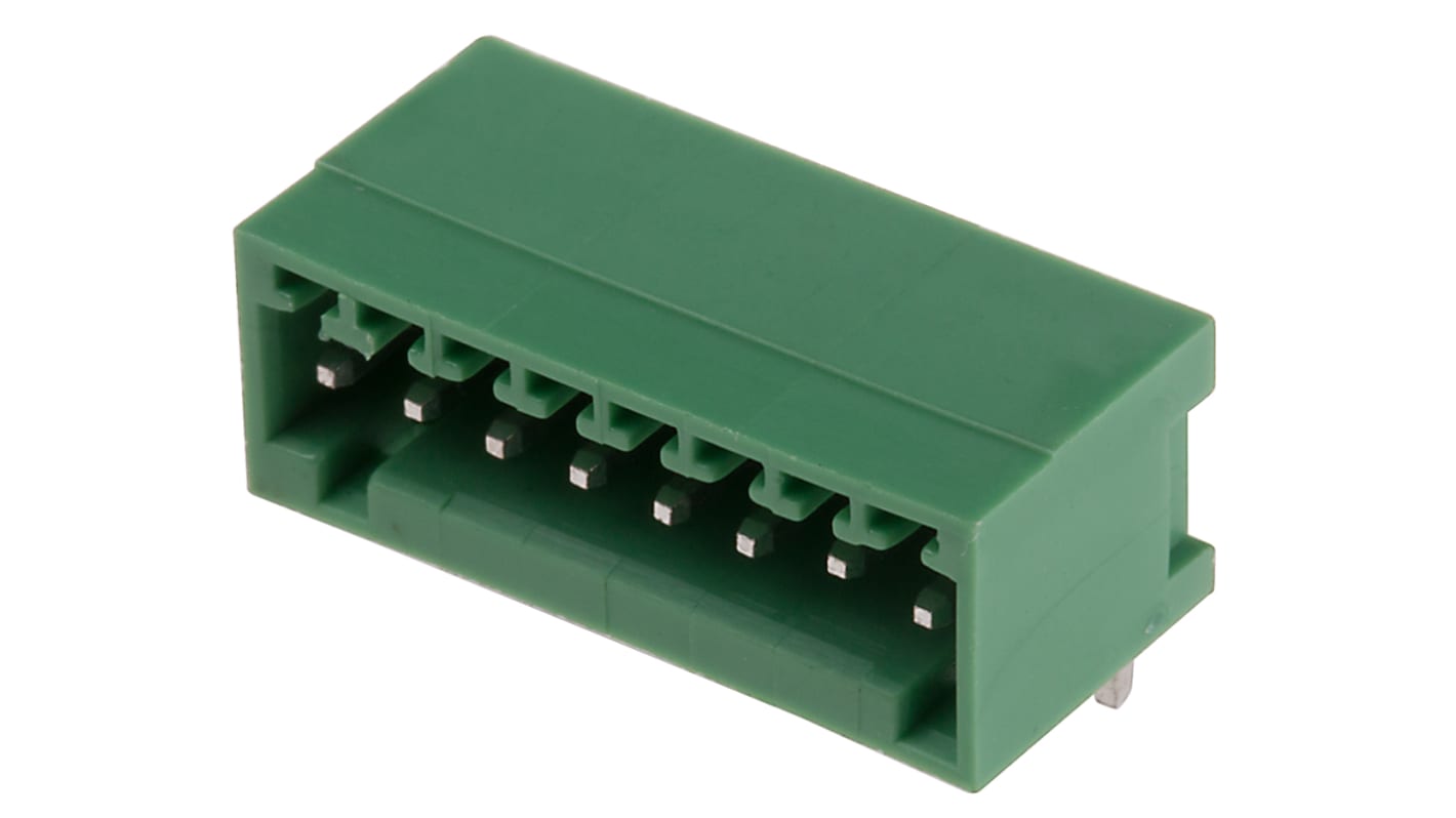 RS PRO 2.5mm Pitch 8 Way Right Angle Pluggable Terminal Block, Header, Through Hole, Solder Termination