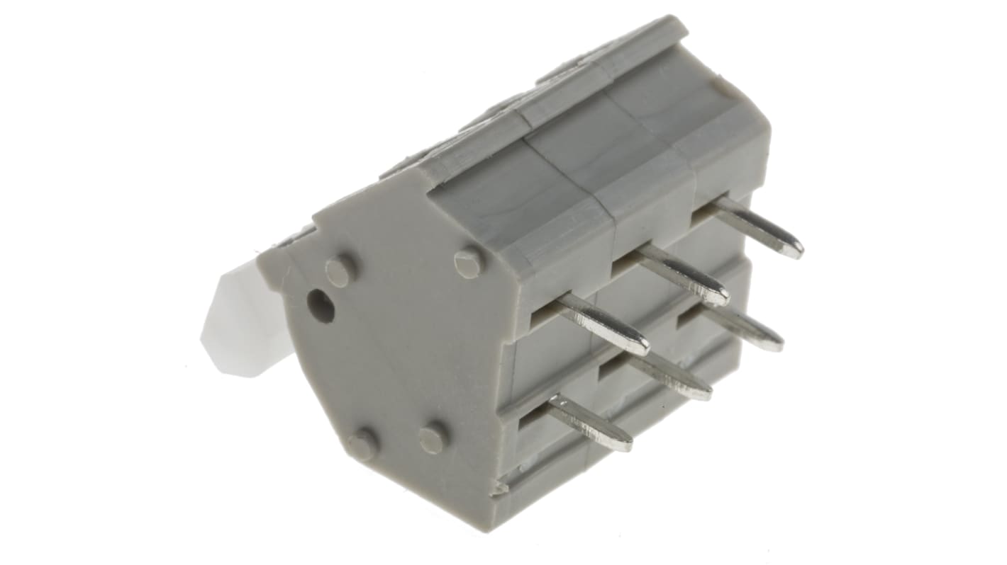 RS PRO PCB Terminal Block, 3-Contact, 5mm Pitch, Through Hole Mount, 1-Row, Screw Termination