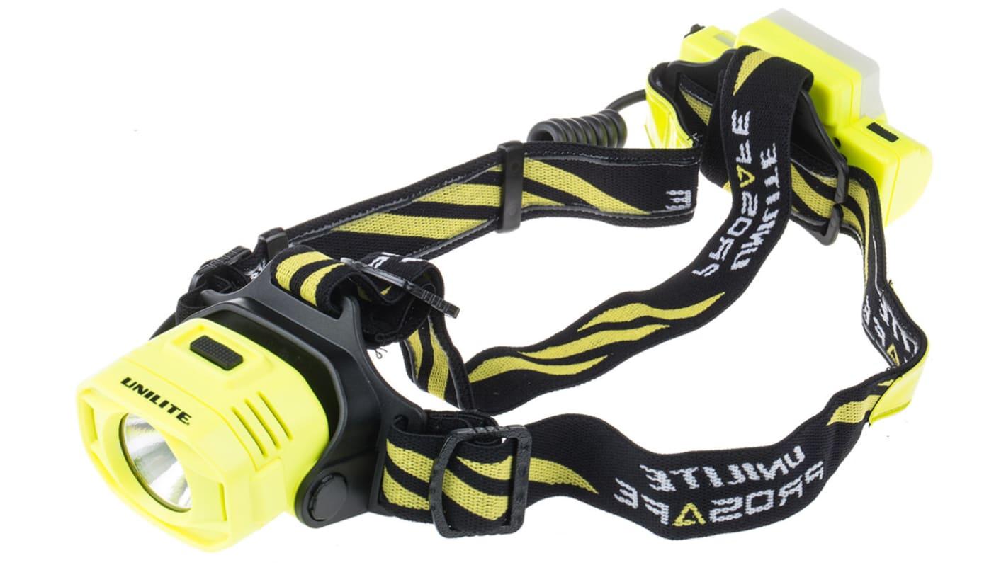 Unilite LED Head Torch Yellow - Rechargeable 1100 lm, 69 mm