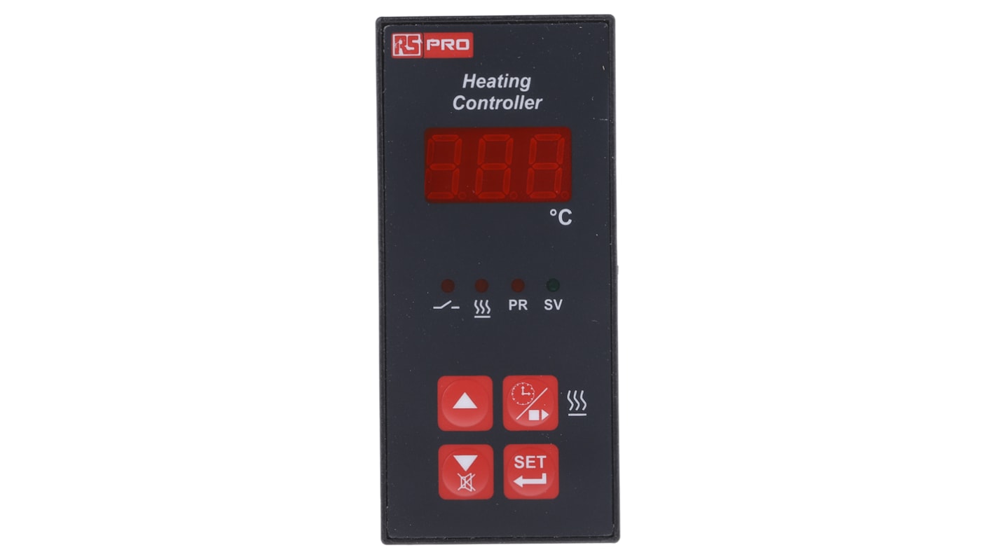 RS PRO Zweipunkt-Temperaturregler 1/16 DIN, 1 x Halbleiterrelais Ausgang/ Thermoelement Typ J Eingang, 230 V ac, 35 x