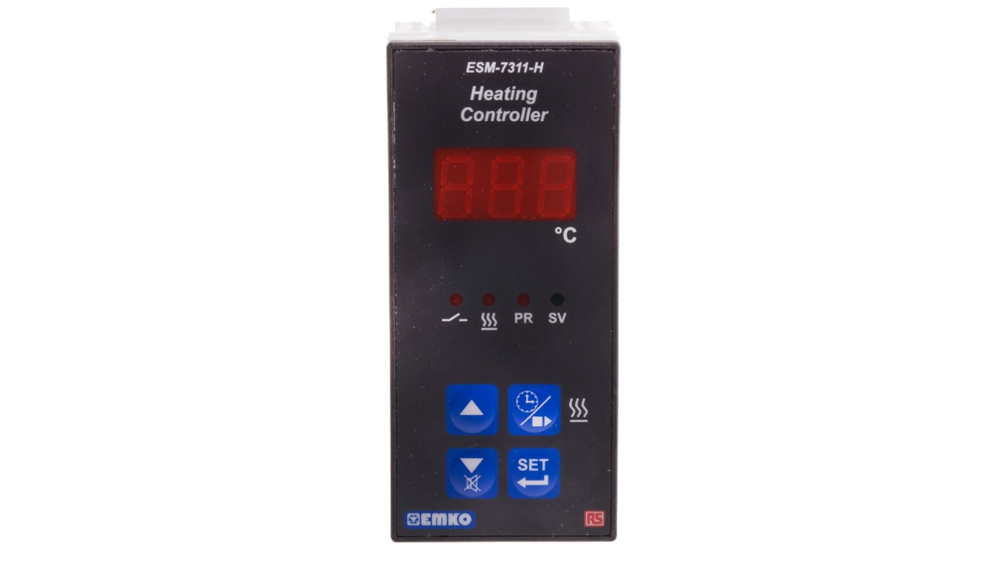 Controlador de temperatura ON/OFF RS PRO, 35 x 77mm, 230 V ac, 1 entrada NTC, 1 salida Relé