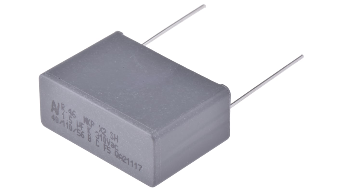 KEMET R46 X2 Folienkondensator 1.5μF ±10% / 310V ac, THT Raster 27.5mm